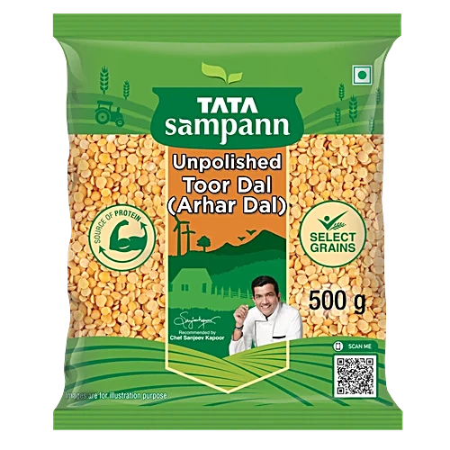 Tata Sampann Unpolished Toor Dal (500g)